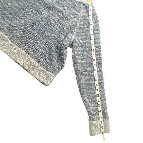 Faherty Whitewater blue textured Pullover Sweatshirt soft Organic Cotton Blend M - Picture 8 of 9